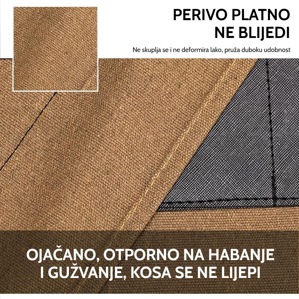 Brijačka pregača od pamučnog platna s podesivim prekriženim naramenicama