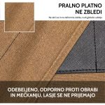 Brivski predpasnik iz bombažnega platna s prekrižanimi nastavljivimi naramnicami