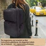 Profesionāla mugursoma grima un matu veidošanas rīkiem ar regulējamiem nodalījumiem