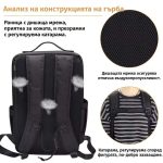 Професионална раница за грим и инструменти за оформяне с регулируеми отделения