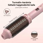 3 az 1-ben kerámia kerek fűthető hajkefe LCD-kijelzővel