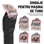 Set de ghiduri pentru mașina de tuns cu motive multicolore