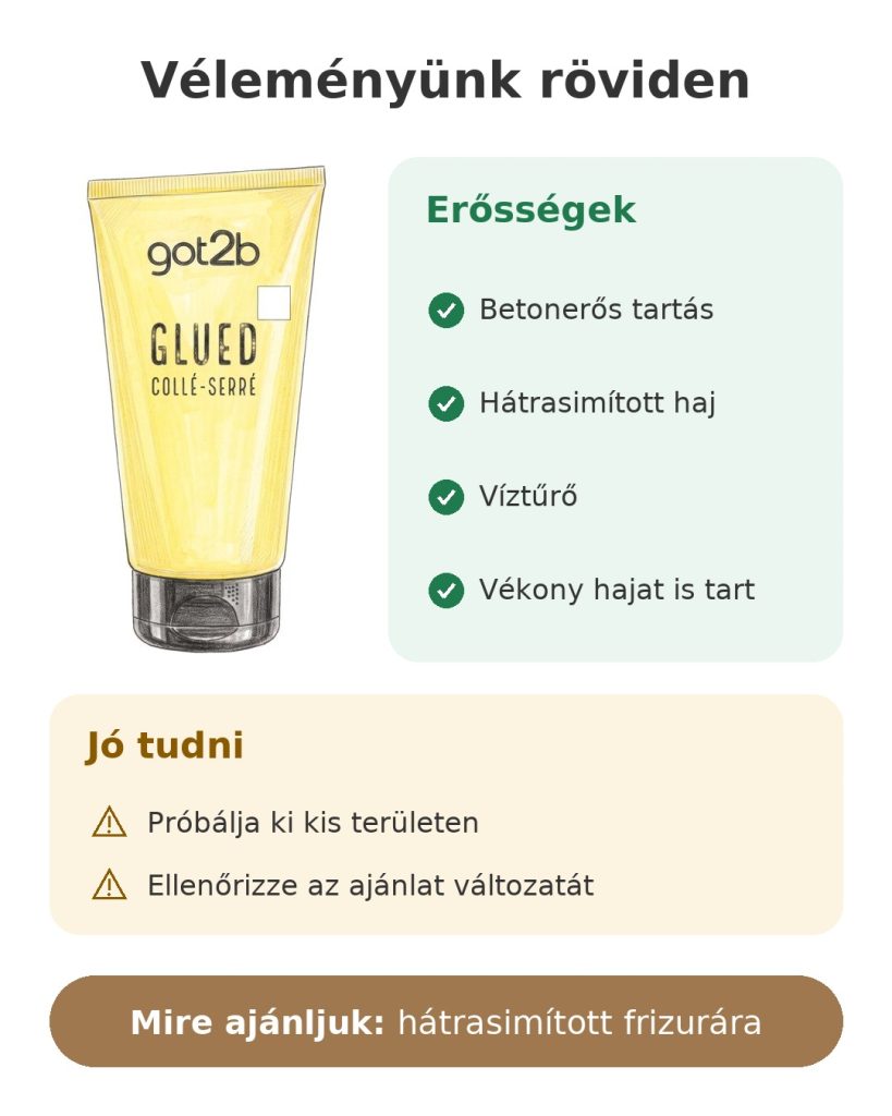 Véleményünk röviden: got2b Ultra Glued hajzselé hátrasimított frizurához