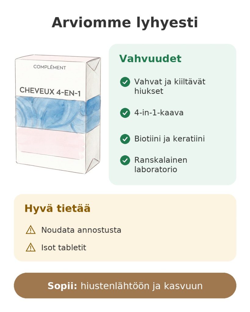 Arviomme lyhyesti: Granions Pro Keracys 4-in-1 ravintolisä hiuksille