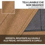 Grembiule da barbiere in tela di cotone con bretelle incrociate regolabili
