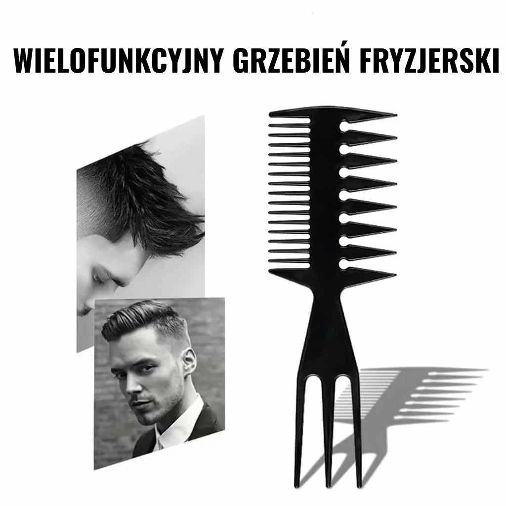 Wielofunkcyjny dwustronny grzebień do stylizacji z drobnymi i szerokimi zębami do rozczesywania i układania