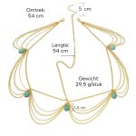Hoofdketting met turquoise kralen