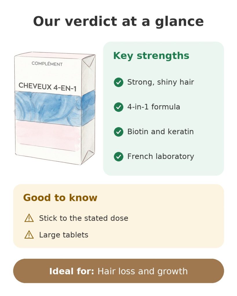 Our verdict at a glance on the Granions Pro Keracys hair supplement