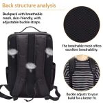 Professional backpack for makeup and hairdressing tools with adjustable compartments