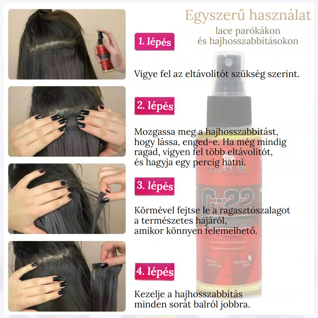 Paróka és hajhosszabbítás oldószer spray