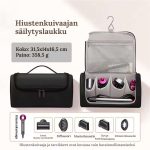 Hiustenkuivaajan ja muotoilutyökalujen säilytyslaukku - Musta