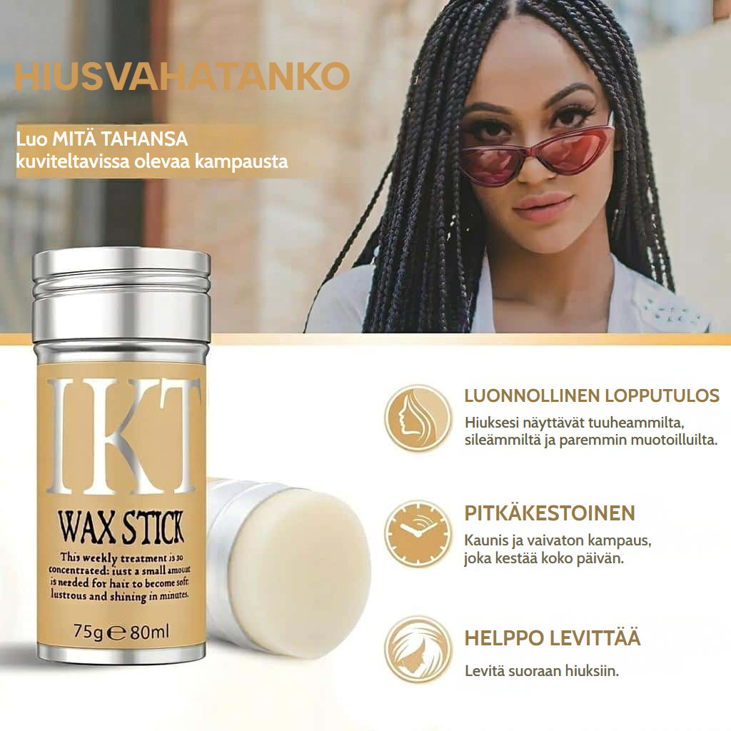 Kosteuttava hiusvahatikku mehiläisvahalla ja avokadoöljyllä