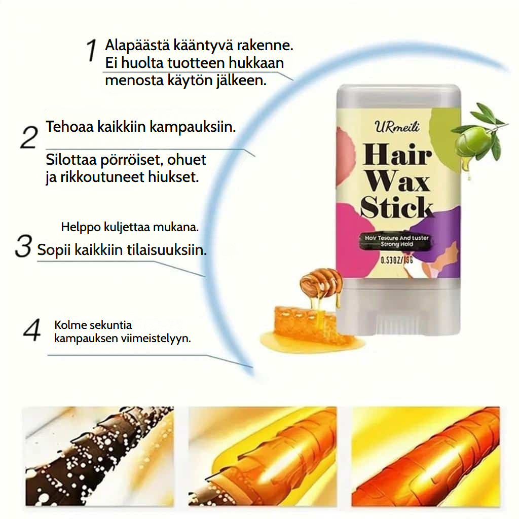 Peruukin hoitosarja vahalla, peruukkiverkoilla ja liimanpoistoaineella
