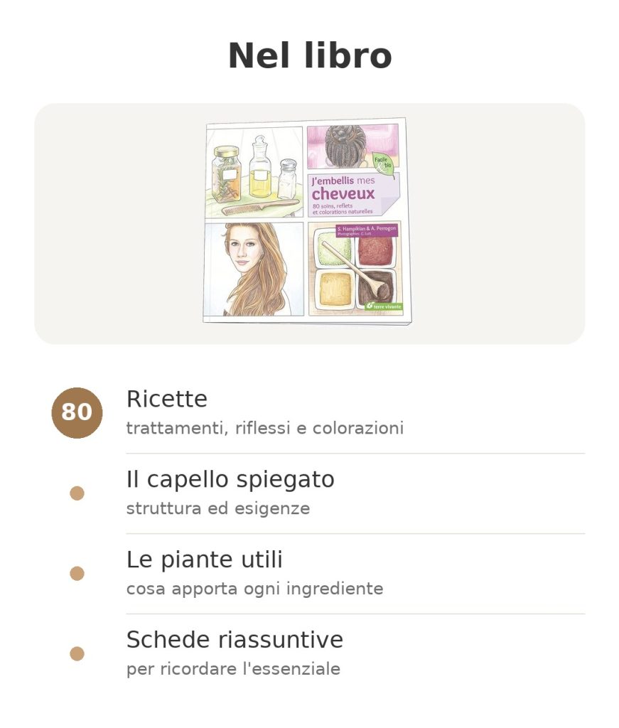 Contenuto del libro J'embellis mes cheveux: ricette, il capello spiegato, le piante utili