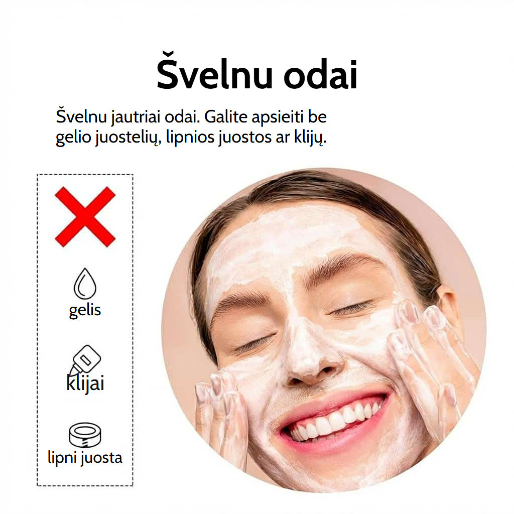 Neslystanti peruko juosta su reguliuojamu lipniuoju užsegimu