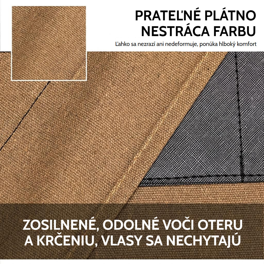Holičská zástera z bavlneného plátna s nastaviteľnými skríženými ramienkami
