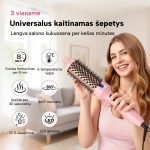 Šildomas tiesinimo, garbanojimo ir apimties suteikimo šepetys su LED ekranu