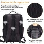 Professionele rugzak voor make-up en stylinggereedschap met verstelbare vakken