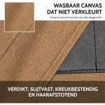 Barbiersschort van katoenen canvas met verstelbare gekruiste bretels