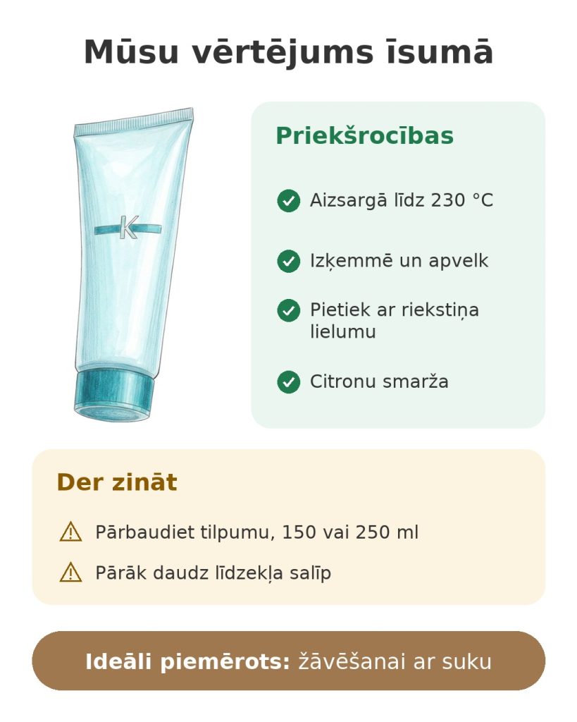 Kérastase Résistance Ciment Thermique kopšanas līdzeklis Mūsu vērtējums īsumā par Kérastase kopšanu matu žāvēšanai