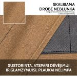 Medvilninio audinio barzdaskučio prijuostė su reguliuojamais kryžminiais dirželiais