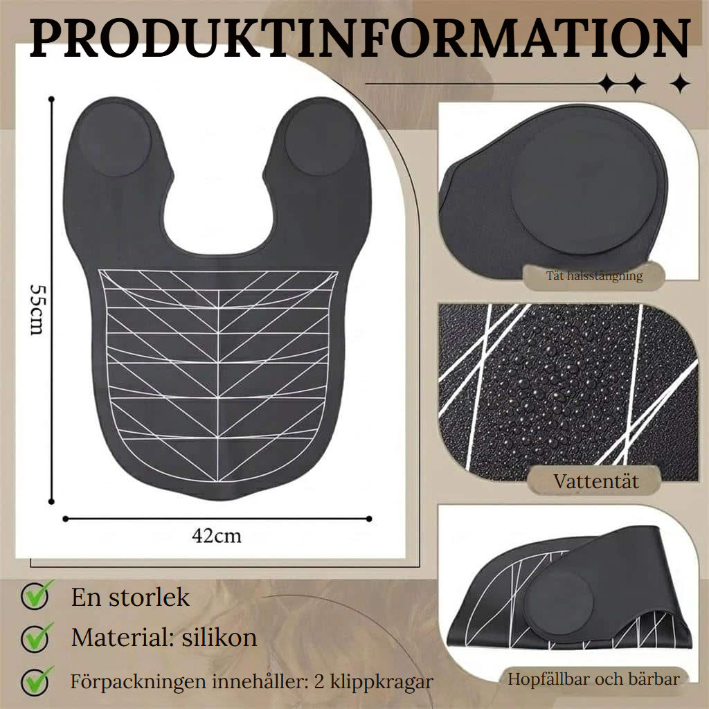 Vattentät frisörkappa med geometriskt mönster för salong