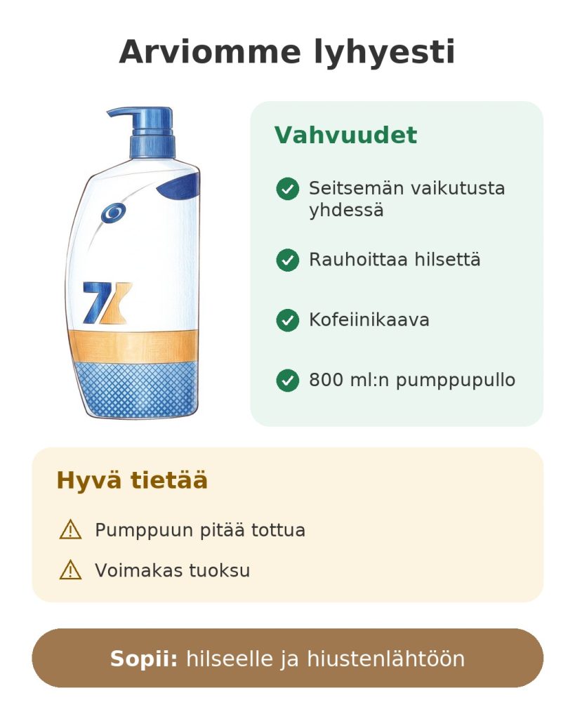 Arviomme lyhyesti: kofeiinishampoo Head & Shoulders – vahvuudet ja huomioitavat asiat