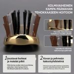 Vaaleanpunainen päänahan hierontaharja antistaattisilla nailonpiikeillä