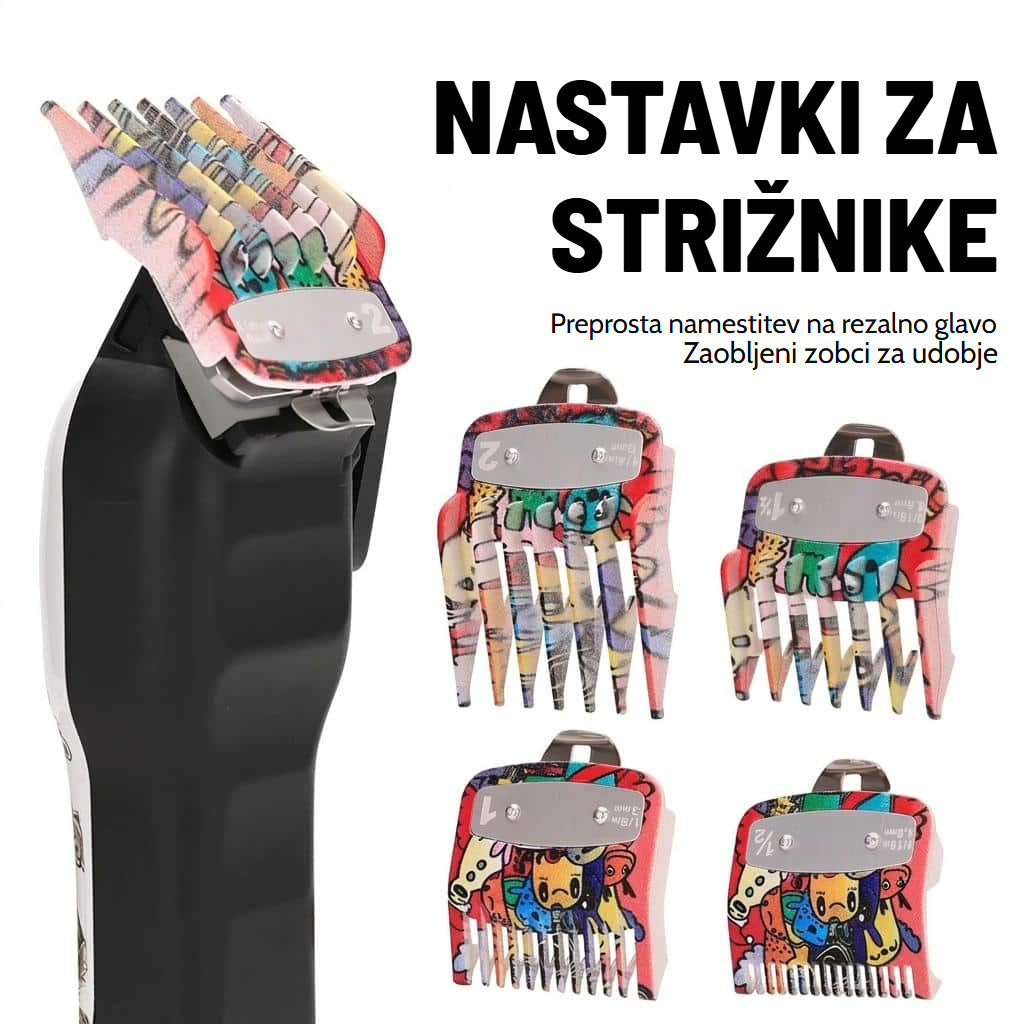 Komplet nastavkov za strojček z večbarvnimi motivi