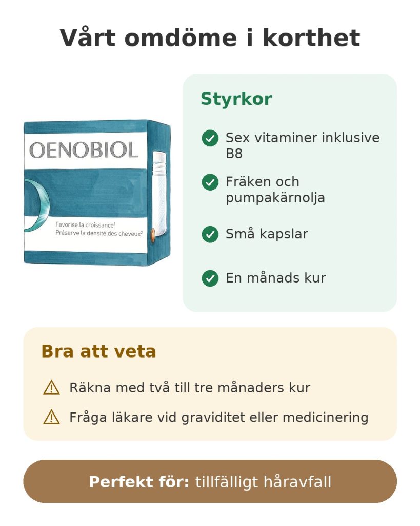 Kosttillskott Oenobiol Hair Expert Vårt omdöme i korthet om kosttillskott Oenobiol Hair Expert