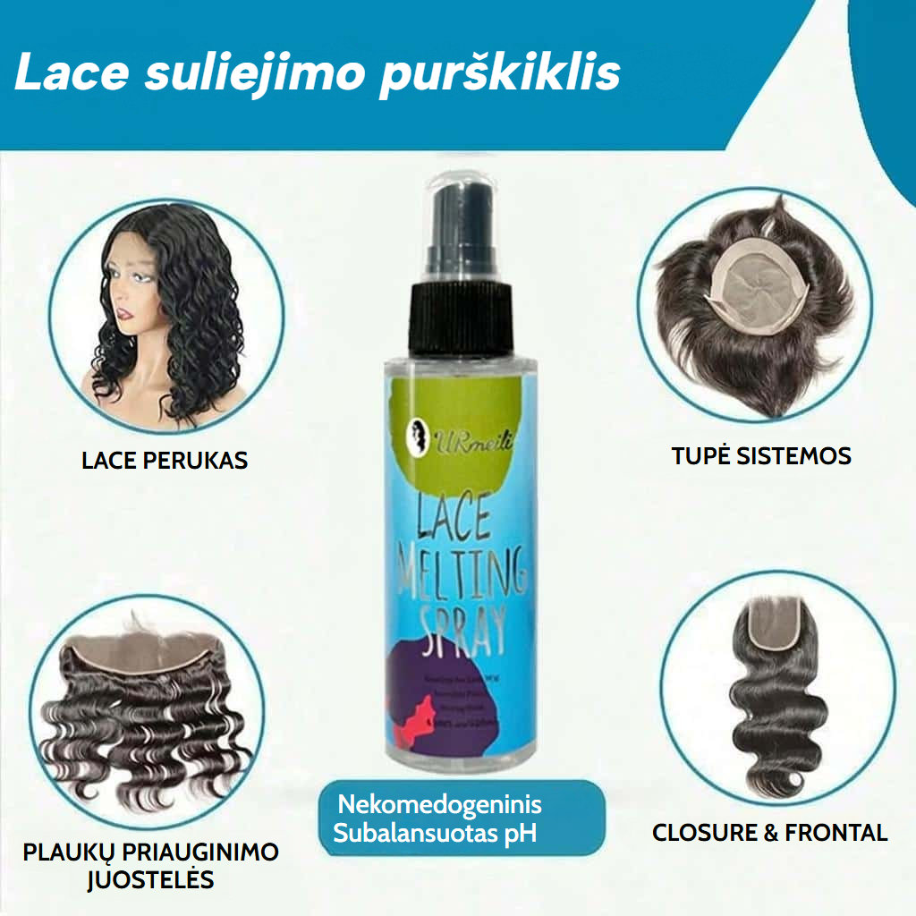 Perukų priežiūros rinkinys su vašku, kepuraitėmis ir nuimikliu