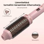 Keraaminen lämmitettävä 3-in-1-pyöröharja LCD-näytöllä