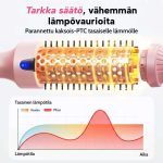 Suoristava, kihartava ja tuuheuttava lämpöharja LED-näytöllä