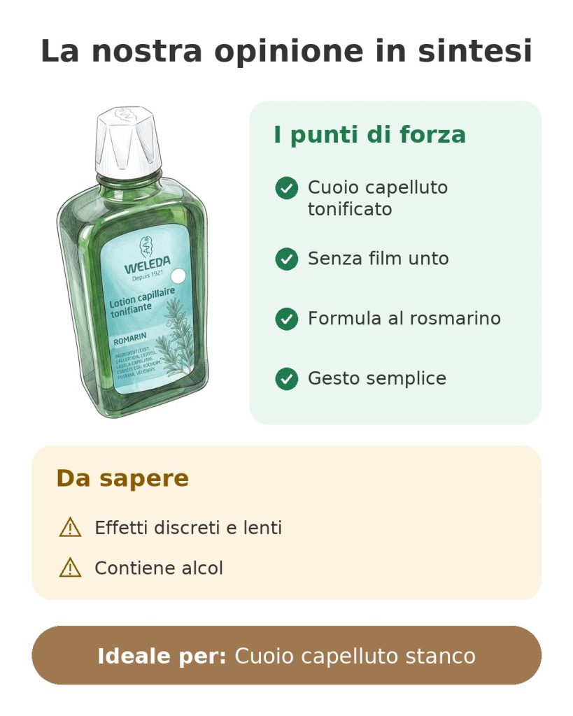 La nostra opinione in sintesi su la lozione per capelli al rosmarino Weleda