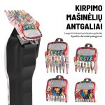 Kirpimo mašinėlės antgalių rinkinys su daugiaspalviais raštais