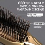 Roza masažna krtača za lasišče z antistatičnimi najlonskimi zobci
