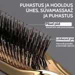 Roosa peanaha massaažihari antistaatiliste nailonogadega