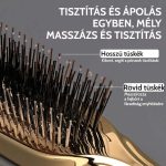 Rózsaszín fejbőrmasszírozó kefe antisztatikus nylon sertékkel