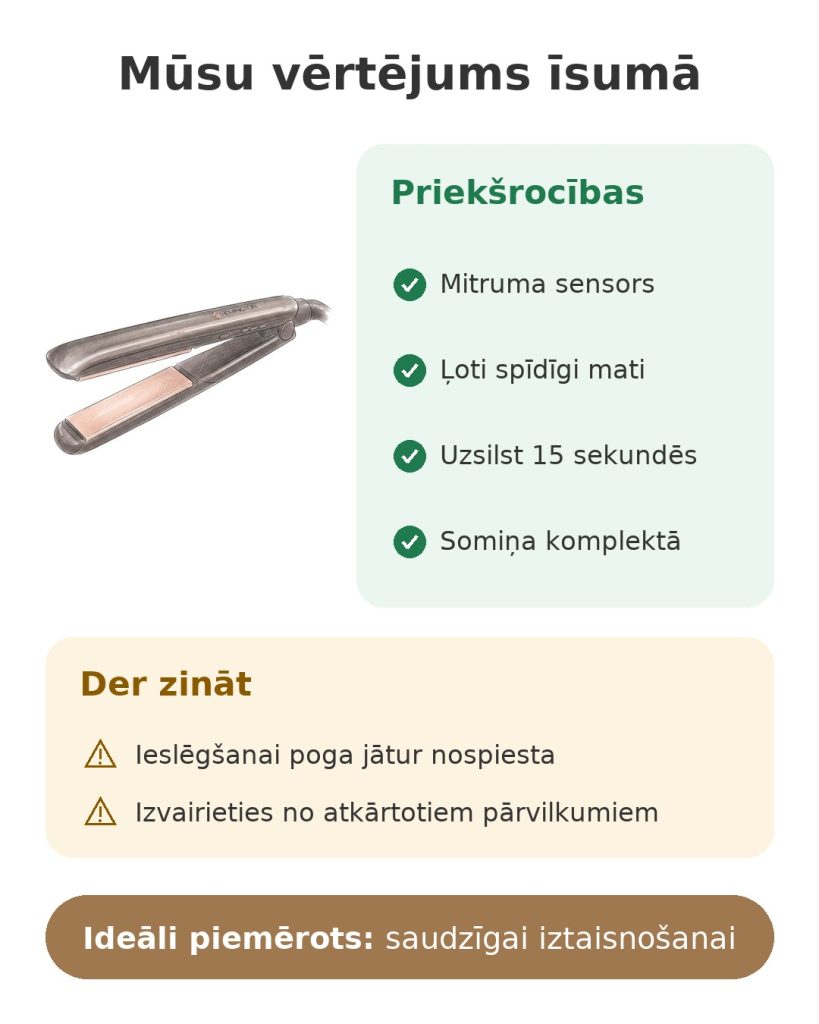 Remington Keratin Protect viedais matu taisnotājs Mūsu vērtējums īsumā par matu taisnotāju Remington Keratin Protect