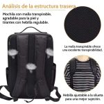 Mochila profesional para maquillaje y herramientas de peluquería con compartimentos ajustables