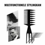 Multifunctionele dubbelzijdige stylingkam met fijne en brede tanden voor ontwarren en stylen
