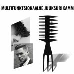 Mitmeotstarbeline kahepoolne soengukamm peenete ja laiade hammastega lahtikammimiseks ja soengute tegemiseks