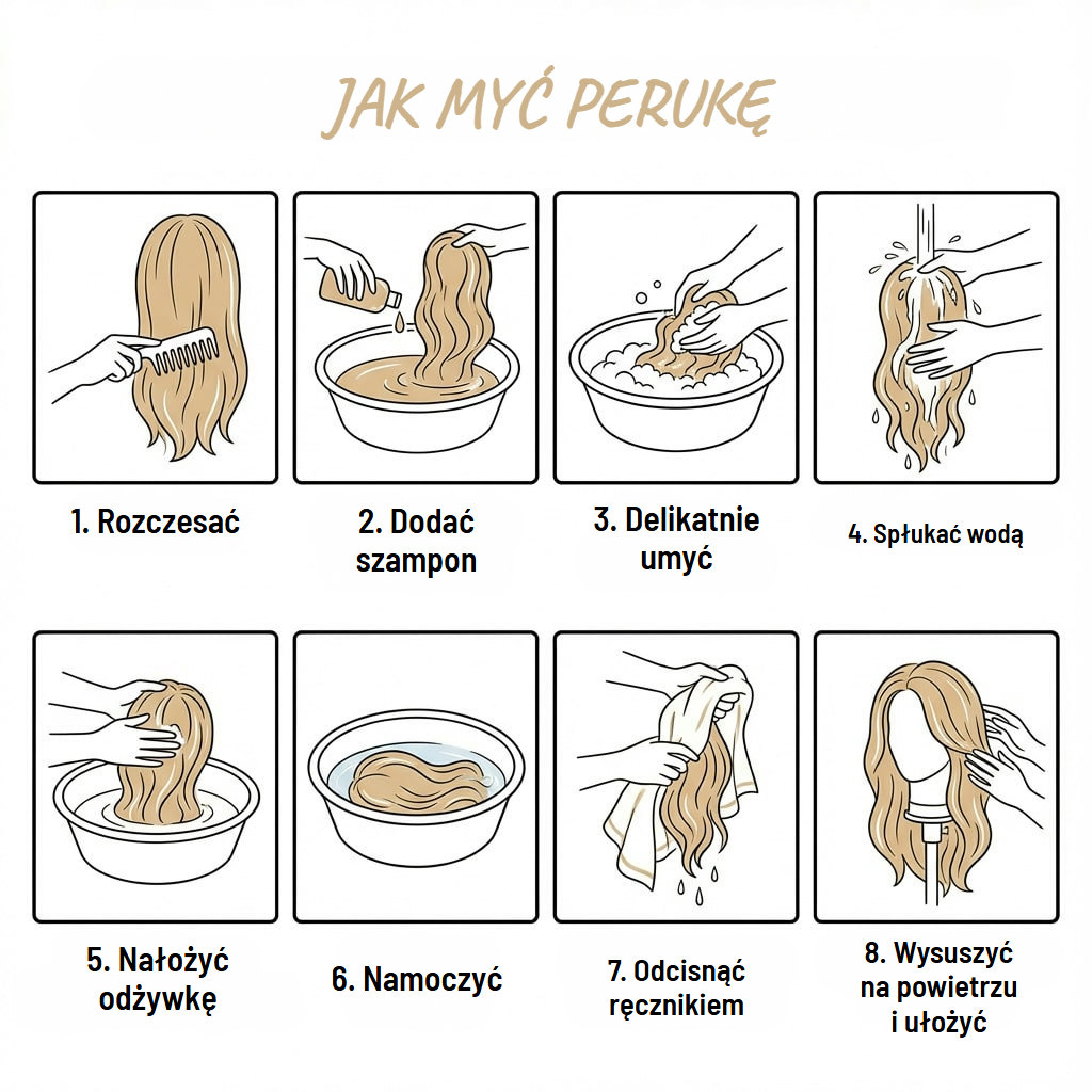 Brązowa kręcona peruka lace front wig z włosów naturalnych z przezroczystą koronką HD