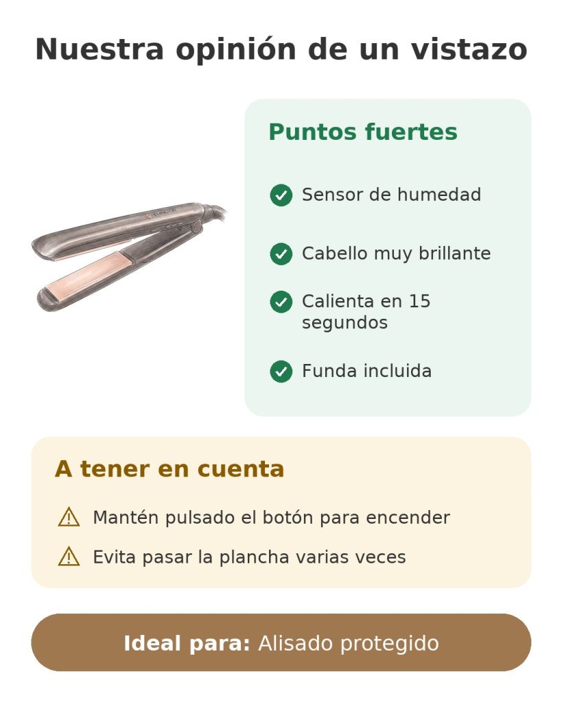 Nuestra opinión de un vistazo sobre la plancha de pelo Remington Keratin Protect con sensor de humedad