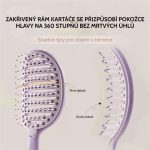 Samočisticí rozčesávací kartáč se zesílenými zuby na kudrnaté vlasy