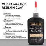 Mazalno olje za rezila strojčka za striženje, 120 ml