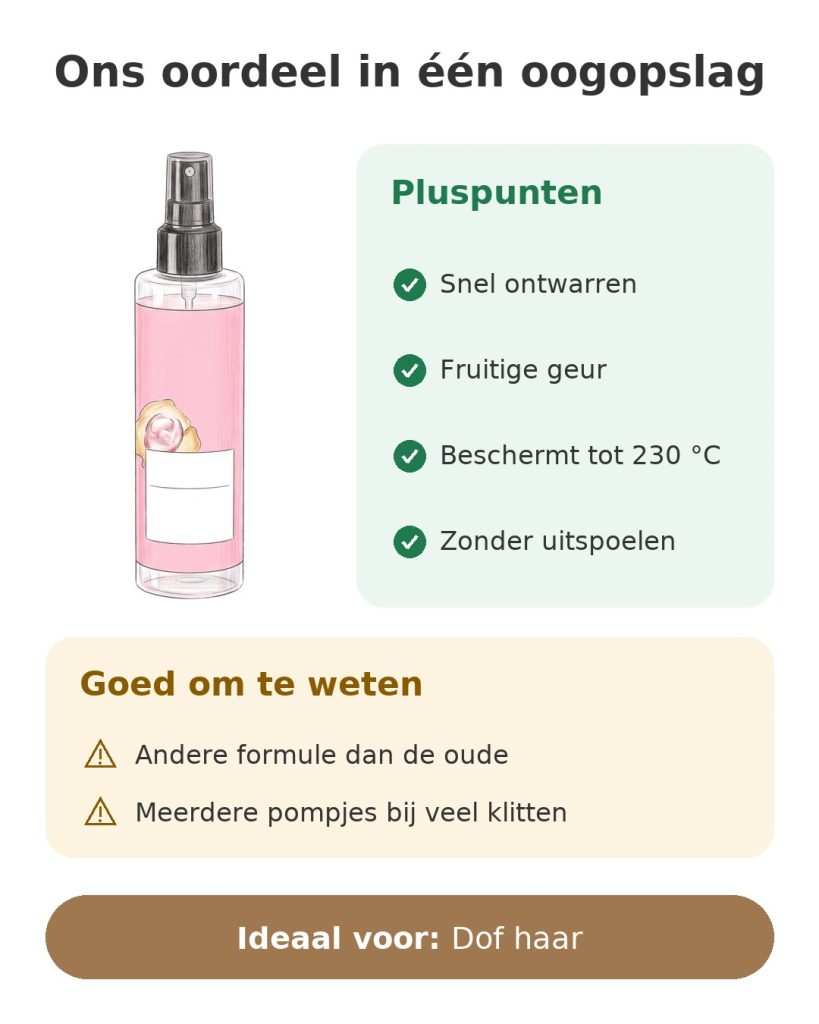 Ons oordeel in één oogopslag over de ontklittende leave-in spray van Schwarzkopf