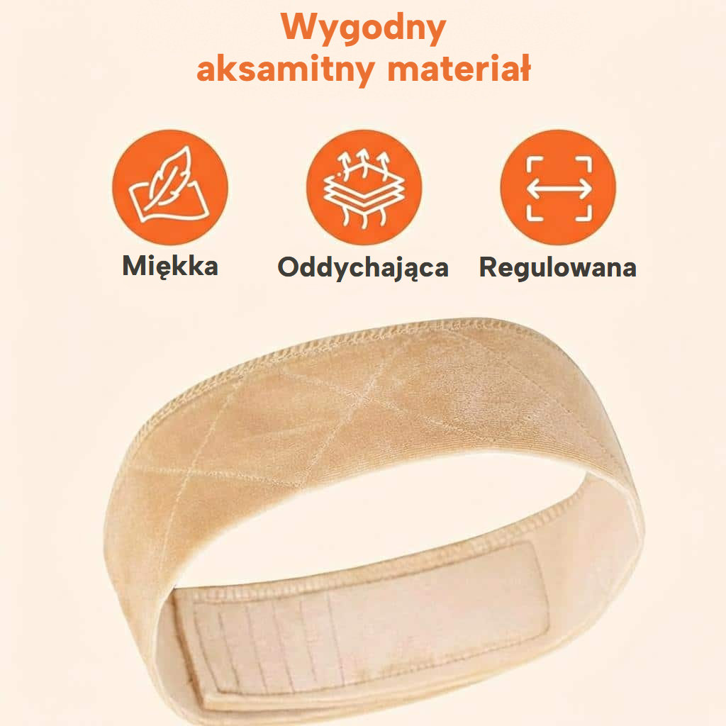 Antypoślizgowa opaska do peruki z regulowanym rzepem