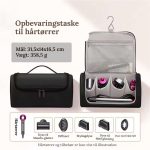 Opbevaringstaske til hårtørrer og stylingværktøj - Sort