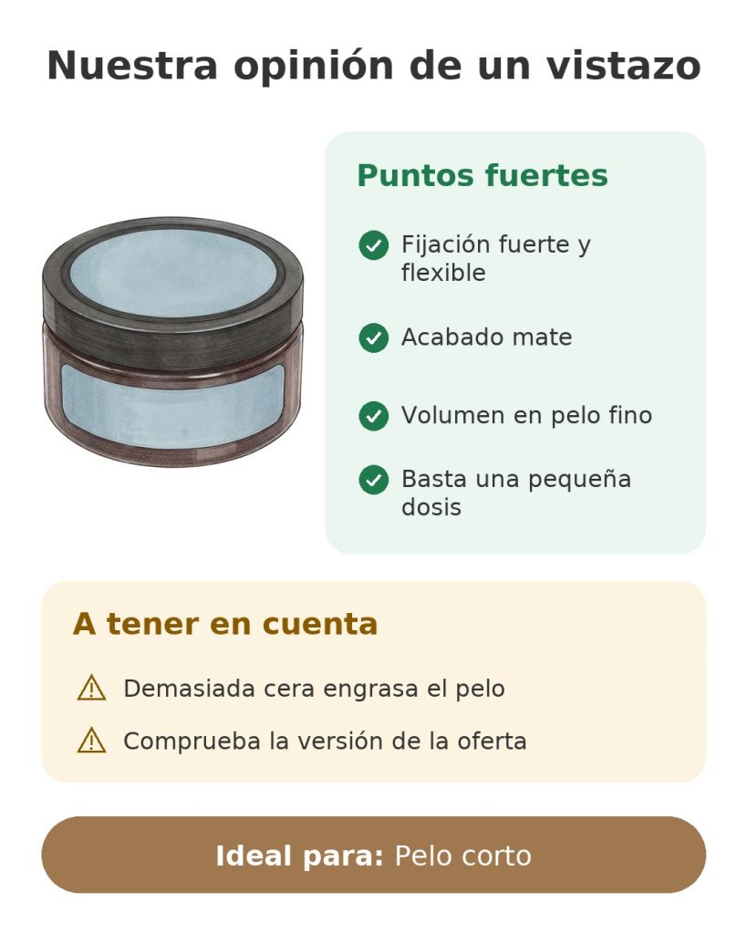 Nuestra opinión de un vistazo sobre la cera de peinado American Crew Fiber